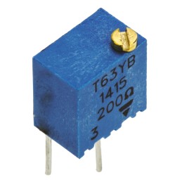 50 pcs - 200Ω, Through Hole Trimmer Potentiometer 0.25W Top Adjust Vishay, T63