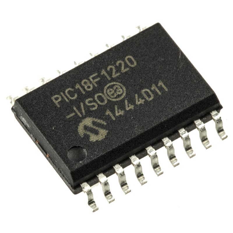1 pcs - Microchip PIC18F1220-I/SO, 8bit PIC Microcontroller, PIC18F, 40MHz, 4 kB, 256 B Flash, 18-Pin SOIC