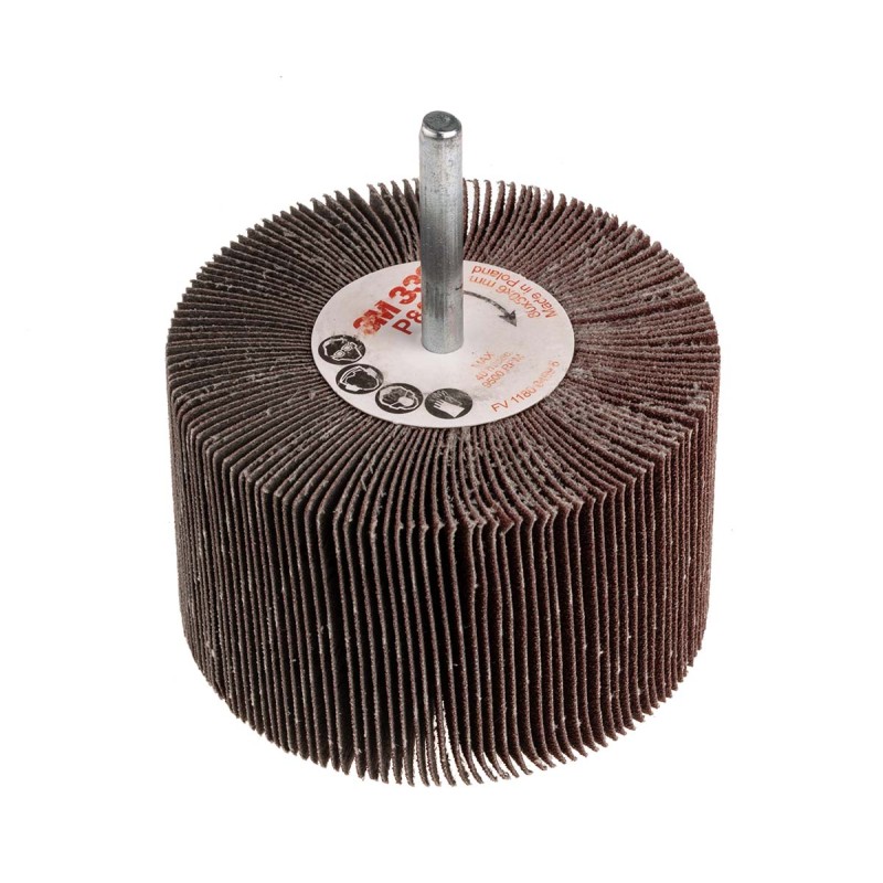 1 pcs - 3M Aluminium Oxide Flap Wheel, 80mm Diameter, P80 Grit