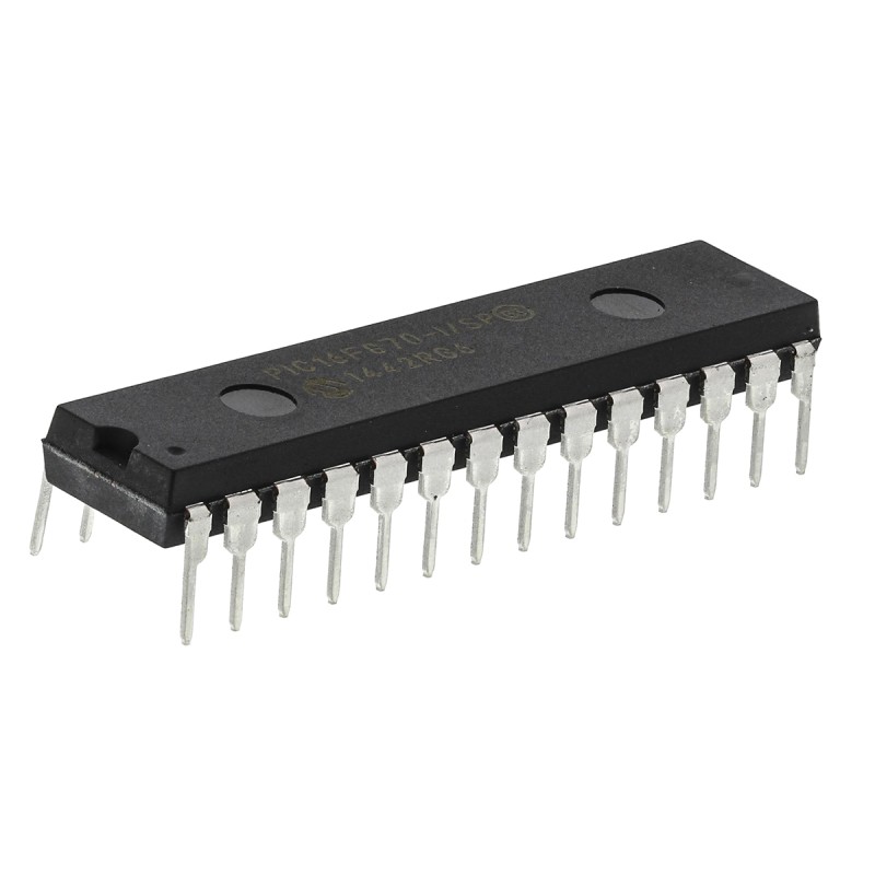 1 pcs - Microchip PIC16F870-I/SP, 8bit PIC Microcontroller, PIC16F, 20MHz, 2K x 14 words, 64 x 8 words Flash, 28-Pin SPDIP