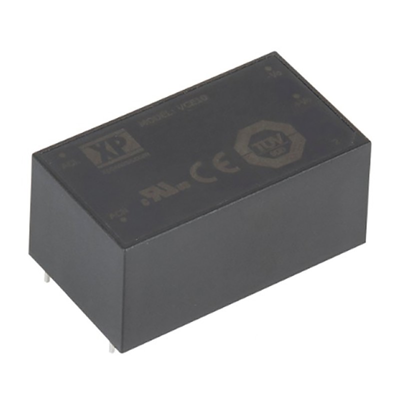 1 pcs - XP Power Switching Power Supply, VCE10US03, 3.3V dc, 2400mA, 8W, 1 Output, 85 - 305V ac Input Voltage