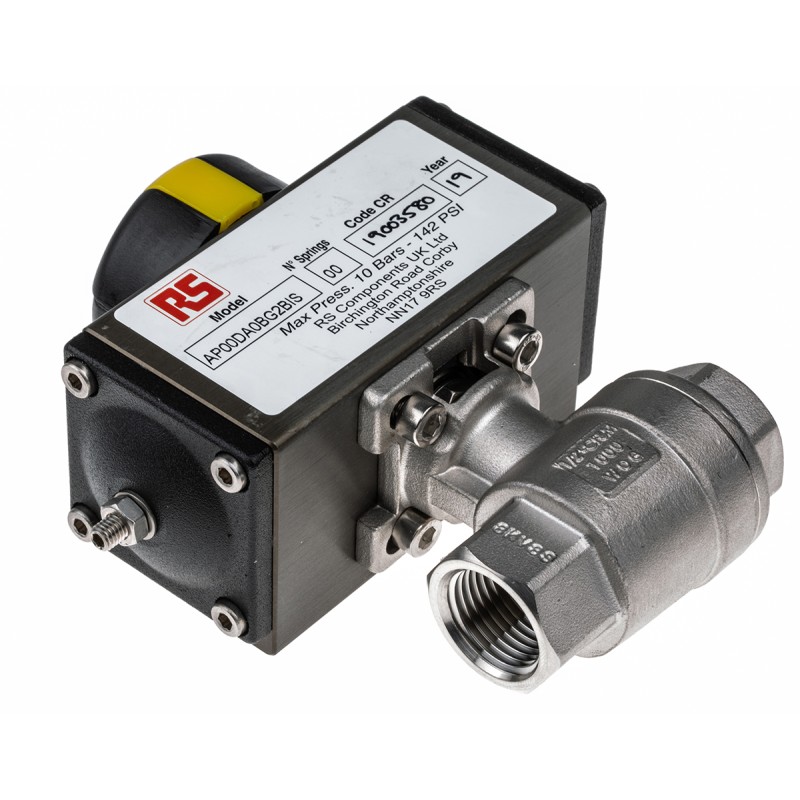 1 pcs - RS PRO Ball type Pneumatic Actuated Valve, BSP 1/2in, 1000 psi