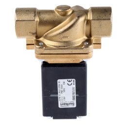 1 pcs - Burkert Solenoid Valve 078724, 2 port(s) , NC, 230 V ac, 3/4in