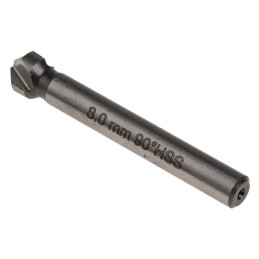 1 pcs - RS PRO HSS Drill Bit, 8mm Head, 3 Flute(s), 90°, 1 Piece(s)