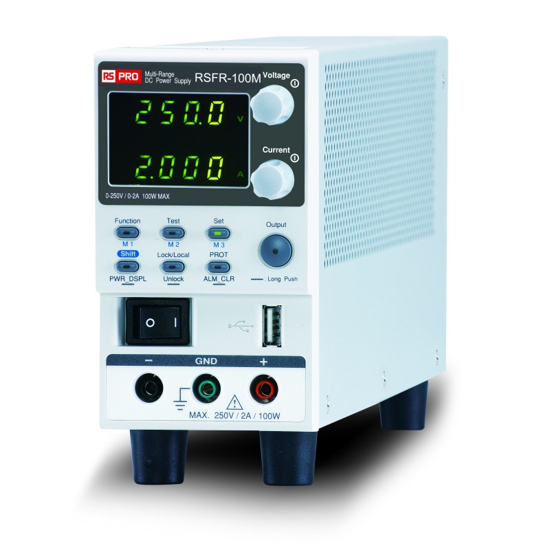 1 pcs - RS PRO Digital Bench Power Supply, 0 - 250V, 2A, 1-Output, 100W
