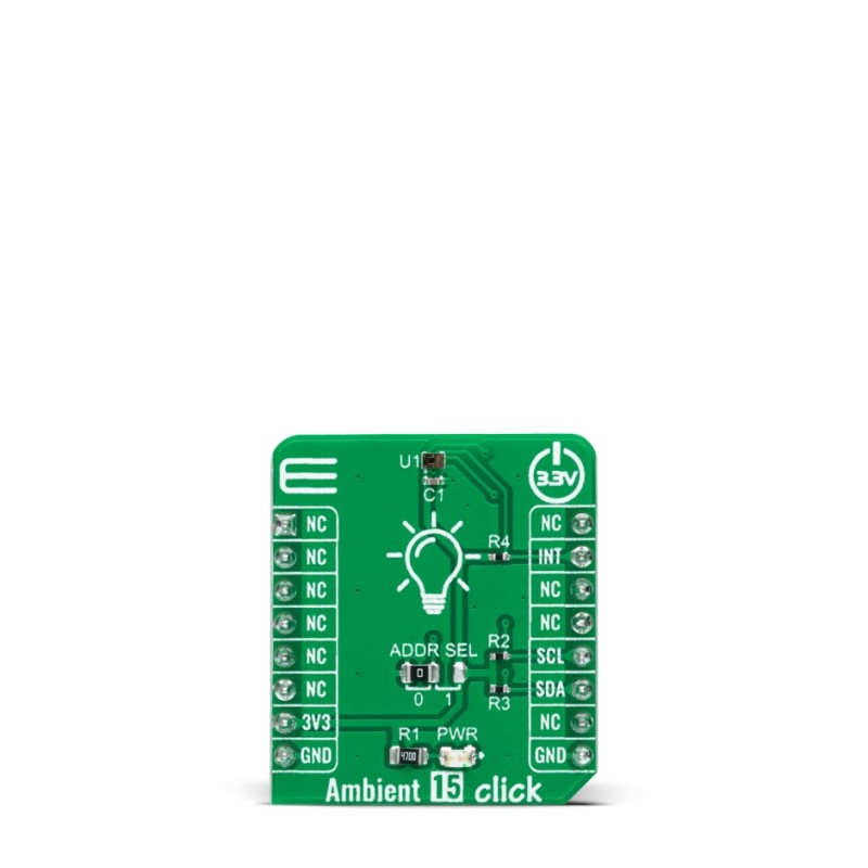 1 pcs - MikroElektronika Ambient 15 Click Ambient Light Sensor Add On Board for TSL2584TSV mikroBUS socket
