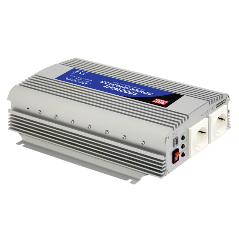 1 pcs - MEAN WELL Modified Sine Wave 1000W Power Inverter, 24V dc Input, 230V ac Output