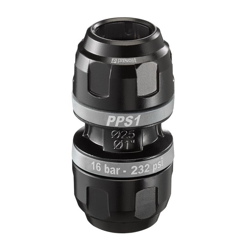 1 pcs - PREVOST 16bar Aluminium Equal Sliding Union, 25mm outside diameter