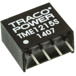 1 pcs - TRACOPOWER TME DC-DC Converter, 15V dc/ 65mA Output, 10.8 - 13.2 V dc Input, 1W, Through Hole, +85°C Max Temp