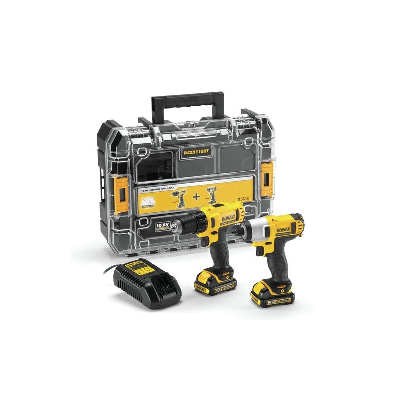 1 pcs - DeWALT DCZ211S2T, 10.8V Cordless Power Tool Kit