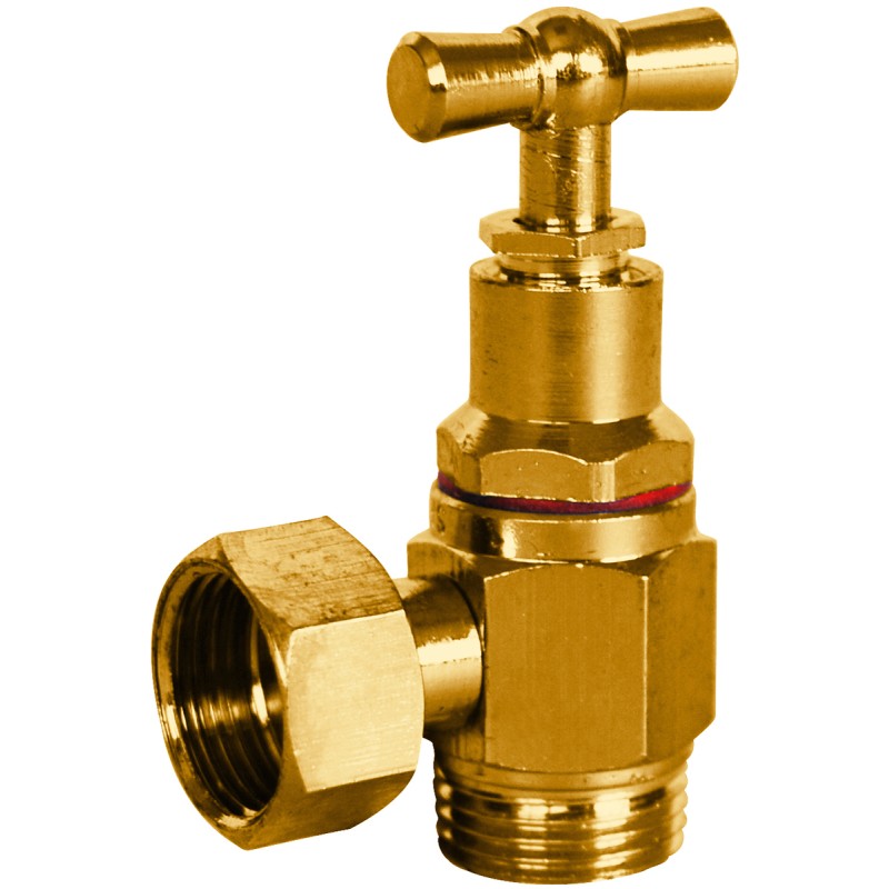 1 pcs - Sferaco Brush Plated Brass Stopcock, 9.53mm BSP