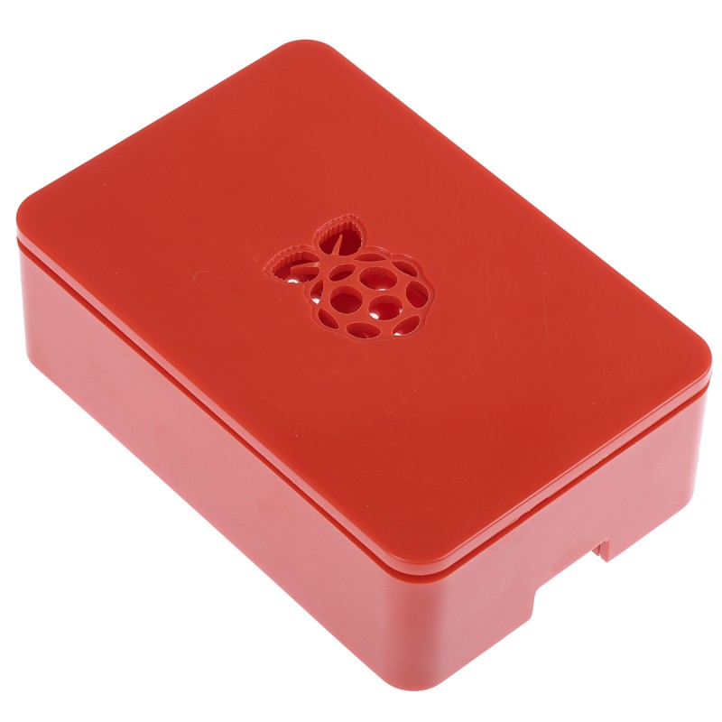 1 pcs - DesignSpark ABS Case for use with Raspberry Pi 2B, Raspberry Pi 3B, Raspberry Pi 3B+ in Red