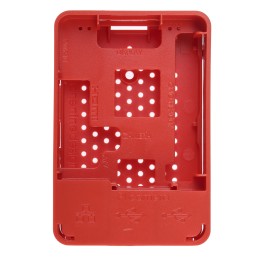 1 pcs - DesignSpark ABS Case for use with Raspberry Pi 2B, Raspberry Pi 3B, Raspberry Pi 3B+ in Red