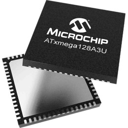 1 pcs - Microchip ATXMEGA128A3U-MH, 8bit AVR Microcontroller, ATxmega128A3U, 32MHz, 128 kB Flash, 64-Pin QFN