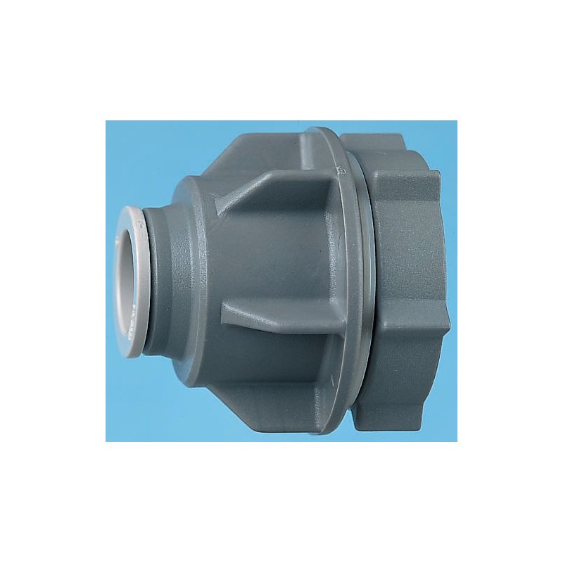 1 pcs - JG Speedfit Straight Tank Coupler PVC Pipe Fitting, 22mm