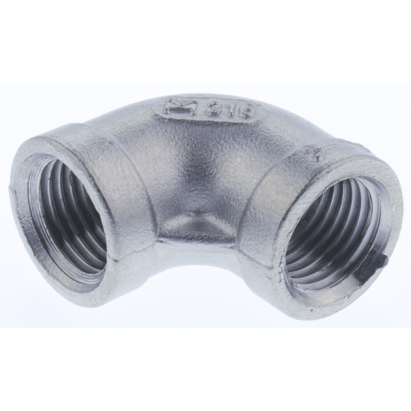 1 pcs - RS PRO Stainless Steel Pipe Fitting, 90° Elbow, Female G 1/4in x Female G 1/4in