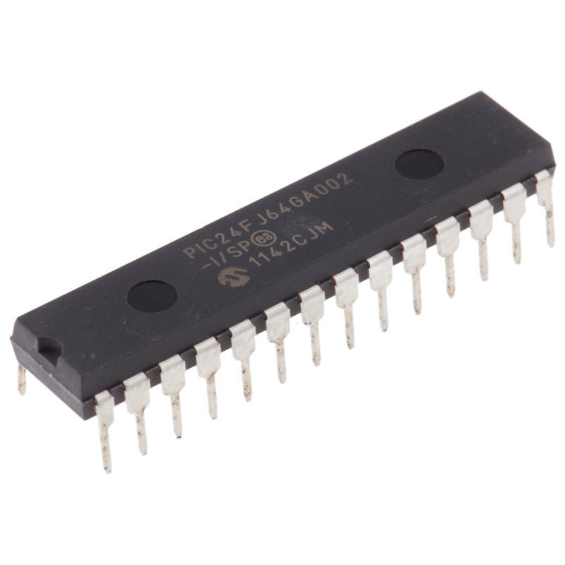 1 pcs - Microchip PIC24FJ64GA002-I/SP, 16bit PIC Microcontroller, PIC24FJ, 32MHz, 64 kB Flash, 28-Pin SPDIP