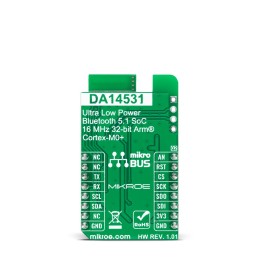 1 pcs - MikroElektronika BLE TINY Click 74LVC1G3157, DA14531MOD Bluetooth Smart (BLE) Add On Board for mikroBUS socket 2.4
