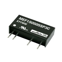 1 pcs - Murata Power Solutions MEF1 DC-DC Converter, 3.3V dc/ 300mA Output, 11.4 - 12.6 V dc Input, 1W, Through Hole,