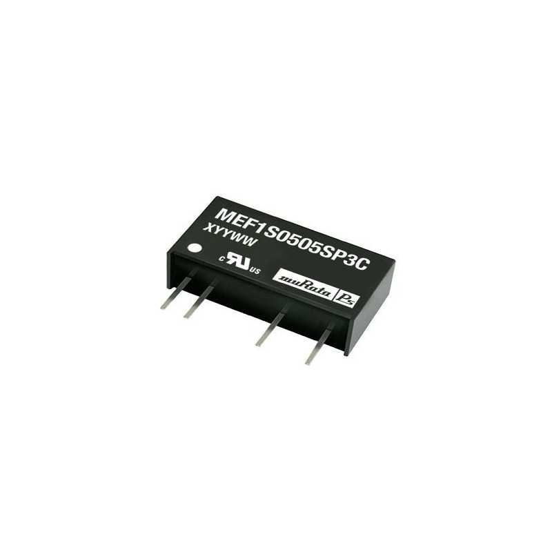 1 pcs - Murata Power Solutions MEF1 DC-DC Converter, 3.3V dc/ 300mA Output, 11.4 - 12.6 V dc Input, 1W, Through Hole,