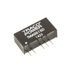 1 pcs - TRACOPOWER TMA DC-DC Converter, ±15V dc/ ±35mA Output, 4.5 - 5.5 V dc Input, 1W, Through Hole, +85°C Max Temp
