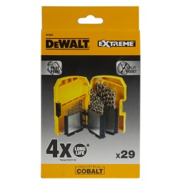1 pcs - DeWALT 29-Piece Twist Drill Bit Set for Metal, 13mm Max, 1mm Min, HSS-Co Bits