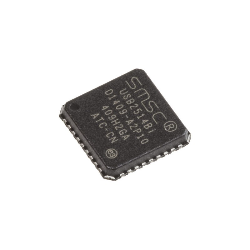 1 pcs - Microchip USB2514BI-AEZG, USB Controller, 480Mbps, USB 2.0, 3.3 V, 36-Pin QFN