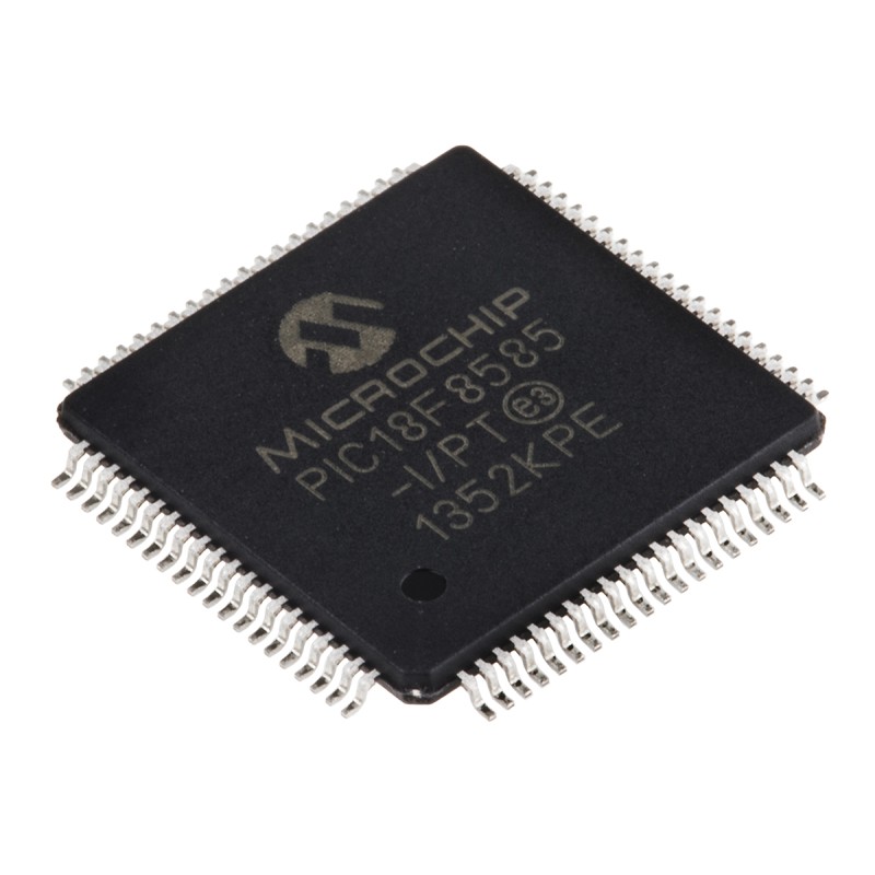 1 pcs - Microchip PIC18F8585-I/PT, 8bit PIC Microcontroller, PIC18F, 40MHz, 1.024 kB, 48 kB Flash, 80-Pin TQFP