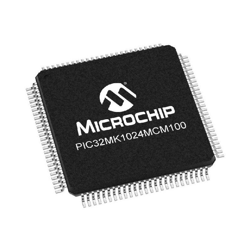 1 pcs - Microchip PIC32MK1024MCM100-I/PT PIC Microcontroller, PIC32, 100-Pin TQFP