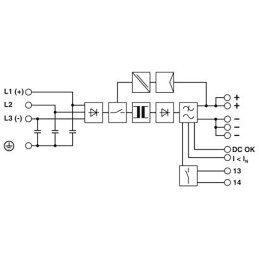1 pcs - Phoenix Contact QUINT-PS/3AC/24DC/20 Switch Mode DIN Rail Power Supply, 400V ac ac Input, 24V dc dc Output, 20A Output,