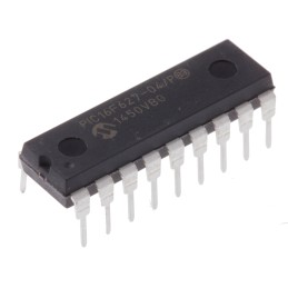 1 pcs - Microchip PIC16F627-04/P, 8bit PIC Microcontroller, PIC16F, 4MHz, 1024 x 14 words, 128 x 8 words Flash, 18-Pin PDIP