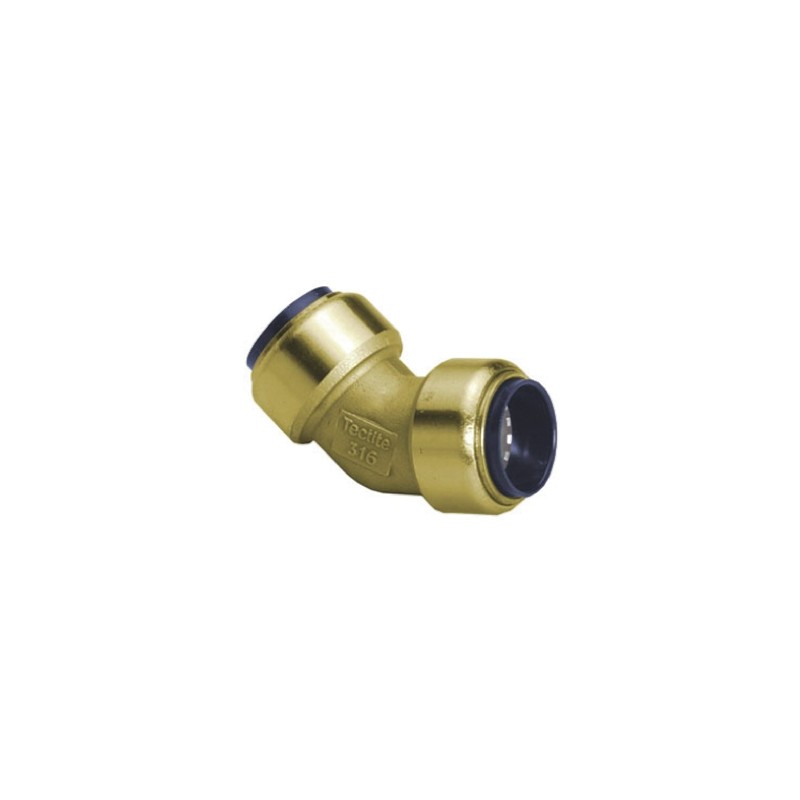 1 pcs - Pegler Yorkshire Brass Pipe Fitting, Obtuse Push Fit Elbow, Female to Female 15mm