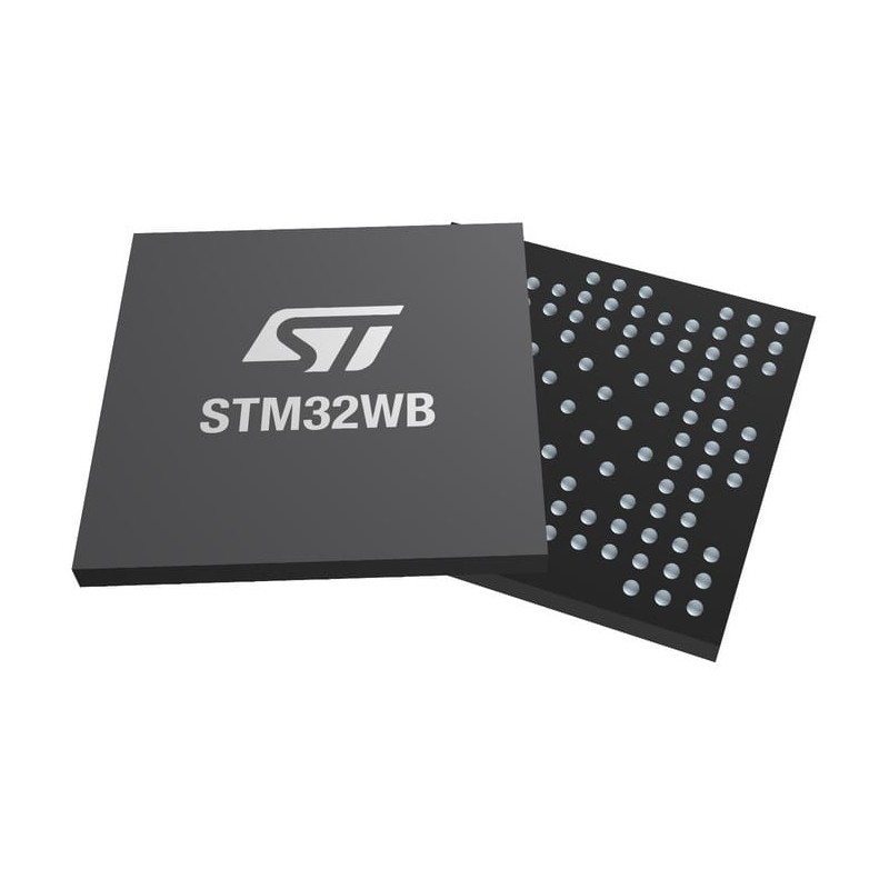 1 pcs - STMicroelectronics STM32WB55VEQ6, 32bit ARM Cortex M0+, ARM Cortex M4 Wireless Microcontroller, STM32WB, 64MHz, 512 kB