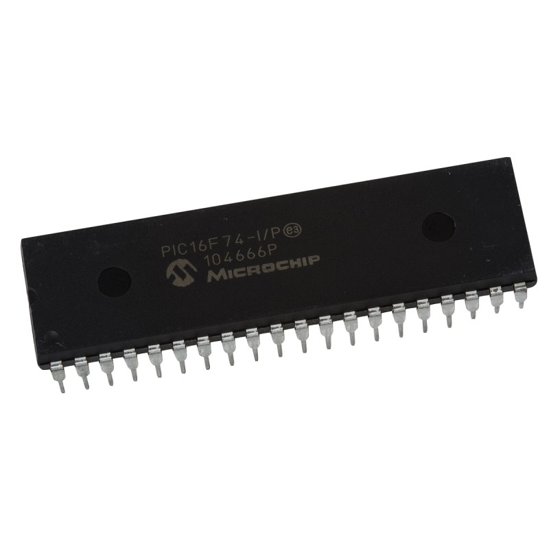 1 pcs - Microchip PIC16F74-I/P, 8bit PIC Microcontroller, PIC16F, 20MHz, 4K Flash, 40-Pin PDIP