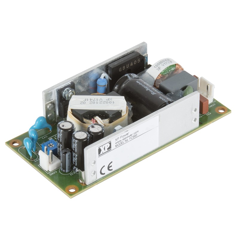 1 pcs - XP Power Switching Power Supply, FCS60US24, 24V dc, 2.5A, 60W, 1 Output, 80 - 264V ac Input Voltage