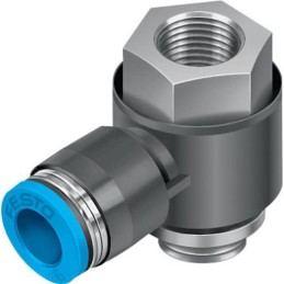 1 pcs - Festo Tee Threaded Adaptor, G 1/4 Female to Push In 8 mm, Threaded-to-Tube Connection Style, 186203