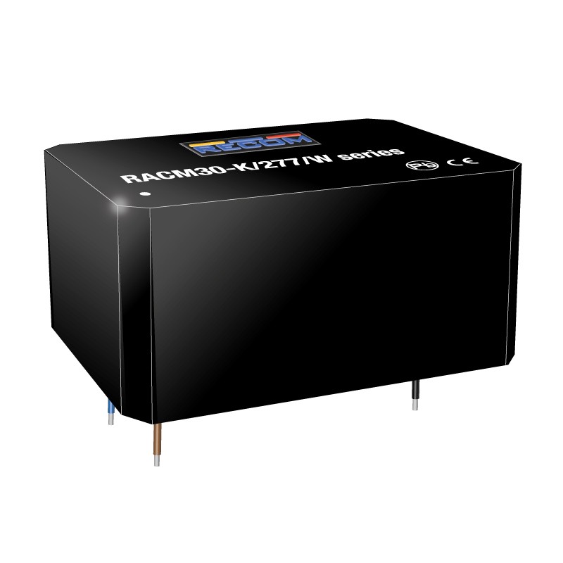 1 pcs - Recom, AC-DC Converter 2A, 5 - 24 V dc, Potted RACM30-15SK/277/W