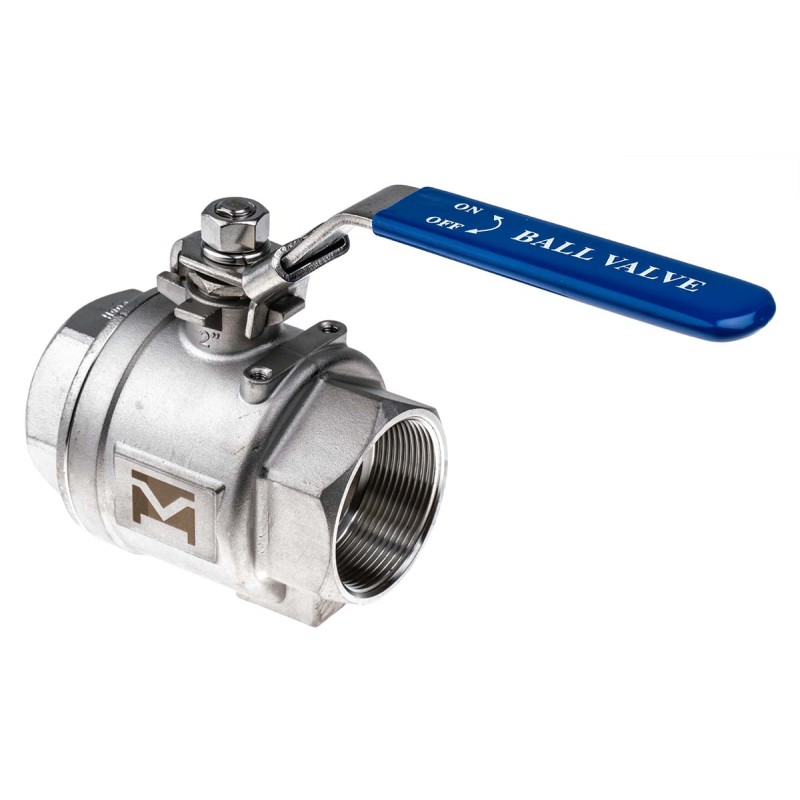 1 pcs - RS PRO Stainless Steel Full Bore, 2 Way, Ball Valve, BSPP 2in