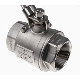 1 pcs - RS PRO Stainless Steel Full Bore, 2 Way, Ball Valve, BSPP 2in