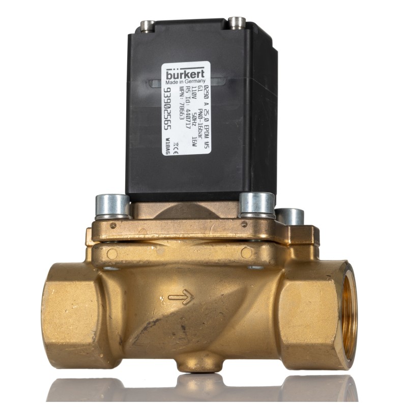 1 pcs - Burkert Solenoid Valve 078663, 2 port(s) , NC, 110 V ac, 1in
