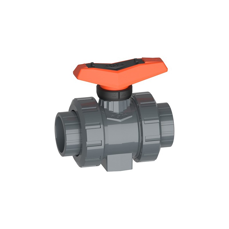 1 pcs - Georg Fischer PVC-U 2 Way, Ball Valve, 1 1/4in, 16bar Operating Pressure