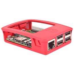 1 pcs - Raspberry Pi Plastic Case for use with Raspberry Pi 2B, Raspberry Pi 3B, Raspberry Pi 3B+ in Red, White