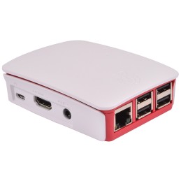 1 pcs - Raspberry Pi Plastic Case for use with Raspberry Pi 2B, Raspberry Pi 3B, Raspberry Pi 3B+ in Red, White