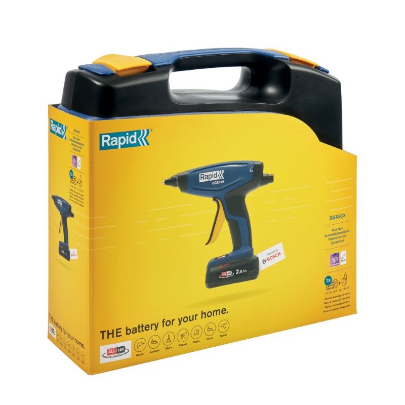 1 pcs - Rapid 193mm Cordless Glue Gun, Euro Plug