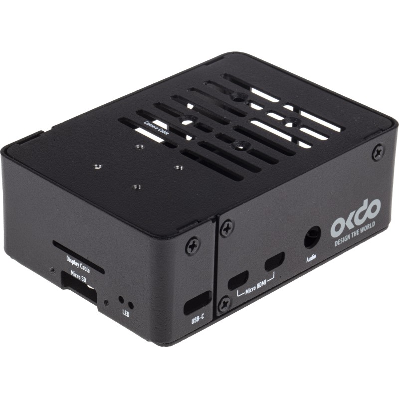 1 pcs - Okdo Steel Case for use with Raspberry Pi 4 in Black