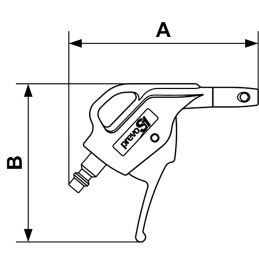 1 pcs - PREVOST 6bar Air Blow Gun, ISOB 6 Air Inlet (BSP)