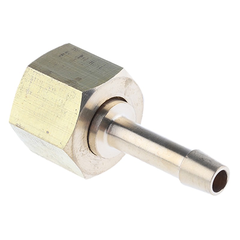 1 pcs - RS PRO Hose Connector Hose Tail Adaptor, BSP 3/8in 1/4in ID