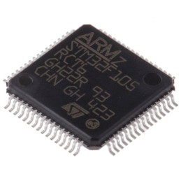 1 pcs - STMicroelectronics STM32F105RCT6, 32bit ARM Cortex M3 Microcontroller, STM32F1, 72MHz, 256 kB Flash, 64-Pin LQFP