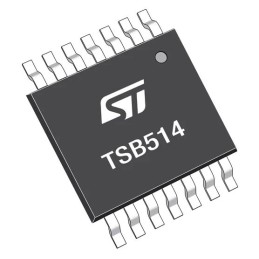 1 pcs - TSB514IYPT STMicroelectronics, Low Noise, Op Amps, RRIO, 6MHz, 14-Pin TSSOP14