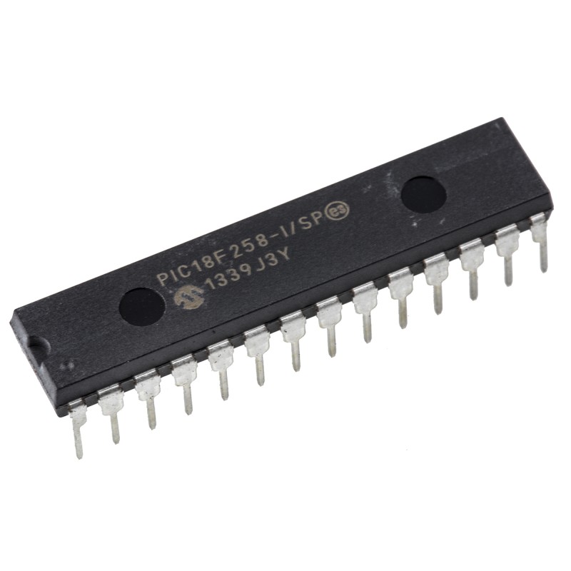 1 pcs - Microchip PIC18F258-I/SP, 8bit PIC Microcontroller, PIC18F, 40MHz, 32 kB, 256 B Flash, 28-Pin SPDIP